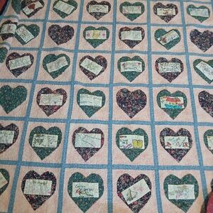 Floral Heart Patchwork Quilt